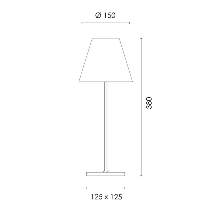 Lolly 2 Watt LED Portable Black | Gold | White Rechargeable Table Lamp - Lighting.co.za
