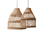 Shiru Organic Shaped Natural Rattan Pendant Light 2 Sizes - Lighting.co.za