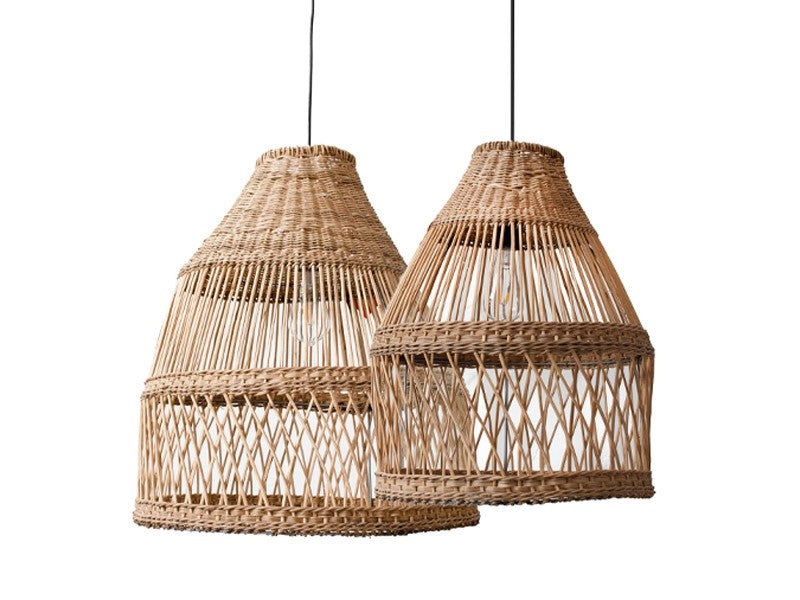Shiru Organic Shaped Natural Rattan Pendant Light 2 Sizes - Lighting.co.za