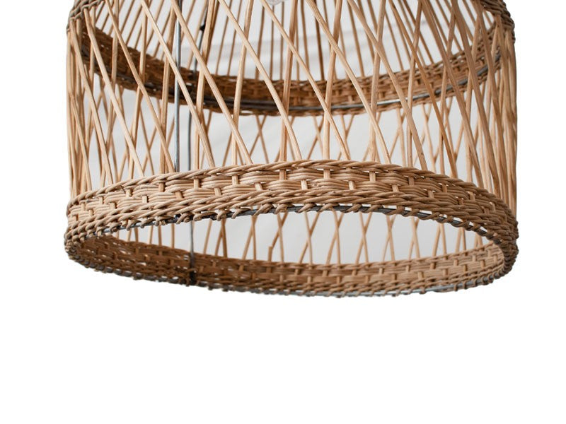 Shiru Organic Shaped Natural Rattan Pendant Light 2 Sizes - Lighting.co.za