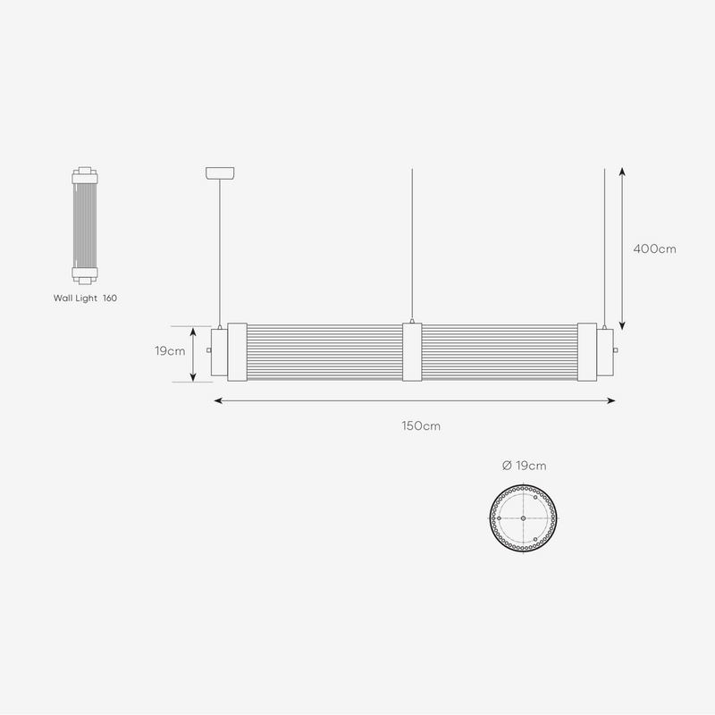 Manhattan Brass Look and Clear Glass Pendant Light - Lighting.co.za