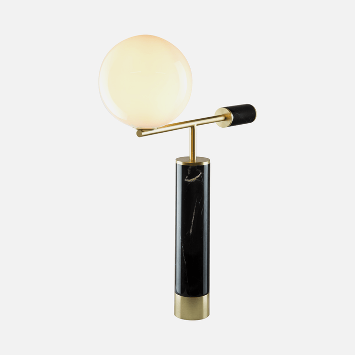 Black Marble and Brass Look Table Lamp - Lighting.co.za