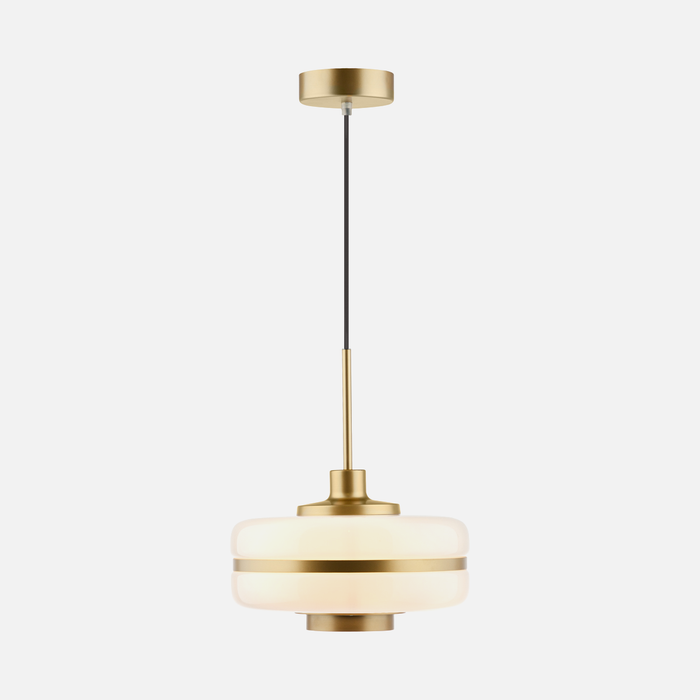 Mason Opal Glass and Brass Look Pendant Light 2 Sizes - Lighting.co.za