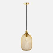 Gold Mesh Pendant Light 2 Options - Lighting.co.za