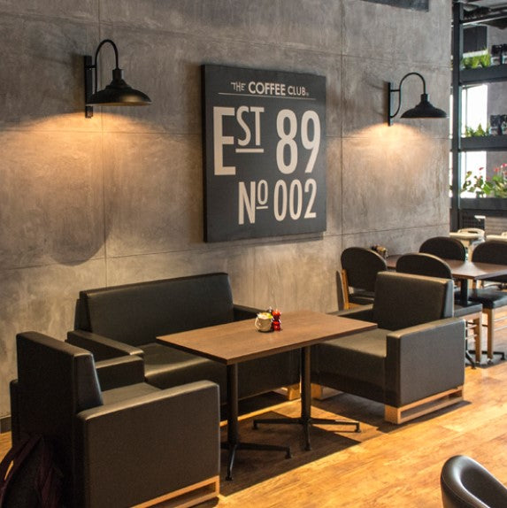 Murano Black or Antique Brass Industrial Wall Light - Lighting.co.za