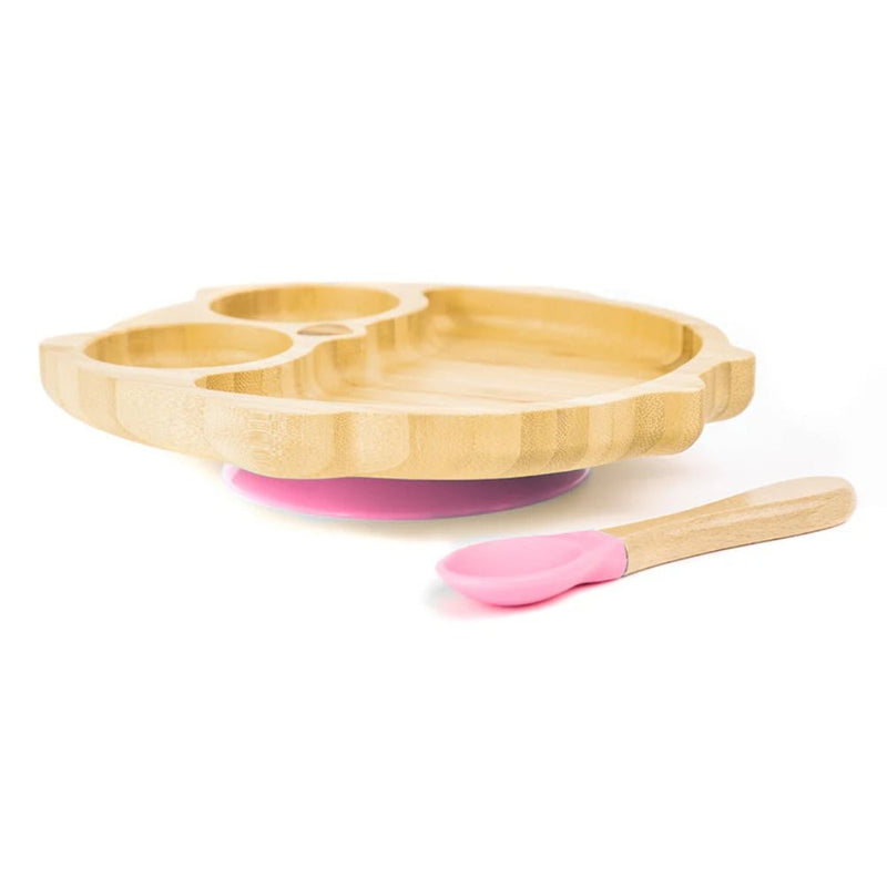 Nicolson Russell Bamboo Baby and Toddler Suction Owl Plate - Lighting.co.za