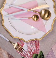 Nicolson Russell Dubai Gold and White Titanium Cutlery Set - 16 pcs - Lighting.co.za
