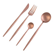 Nicolson Russell Dubai Matte Rose Gold Titanium Cutlery Set - 16 pcs - Lighting.co.za