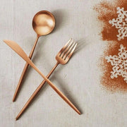 Nicolson Russell Dubai Matte Rose Gold Titanium Cutlery Set - 16 pcs - Lighting.co.za