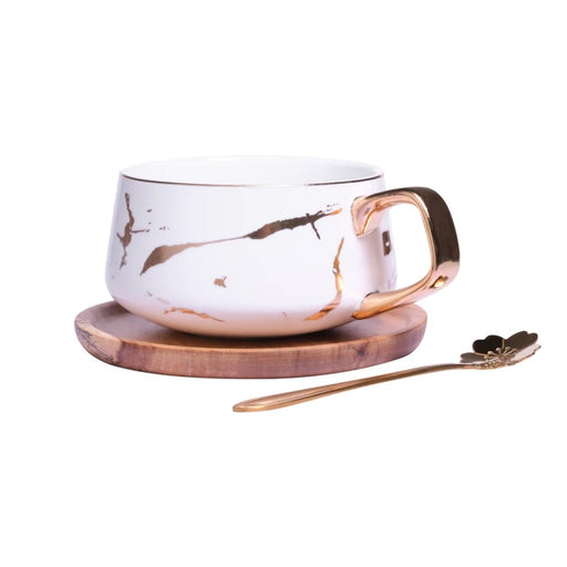 Nicolson Russell Kintsugi Black or White Cup with Spoon - Lighting.co.za