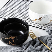 Nicolson Russell Kintsugi Black or White Dinner Large Bowl - Lighting.co.za