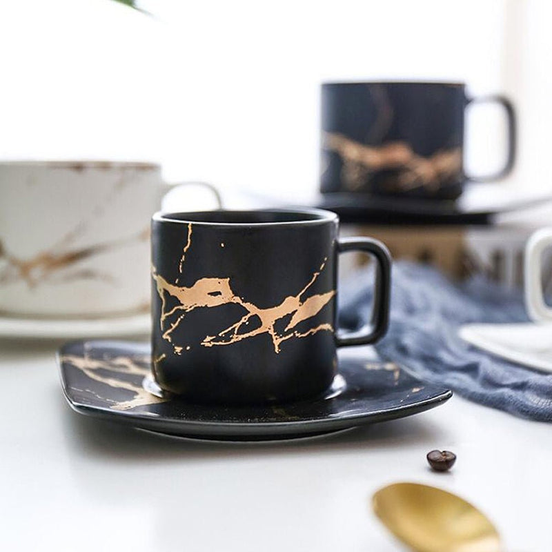 Nicolson Russell Kintsugi Black or White Espresso Cup - Lighting.co.za