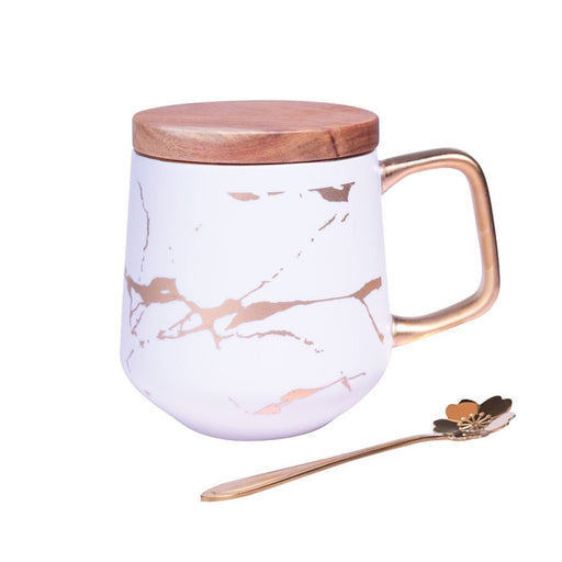 Nicolson Russell Kintsugi Black or White Mug with Spoon - Lighting.co.za