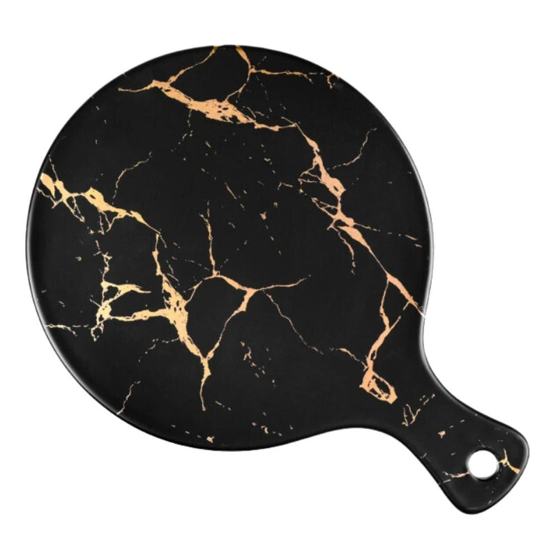 Nicolson Russell Kintsugi Black or White Round Serving Board - Lighting.co.za