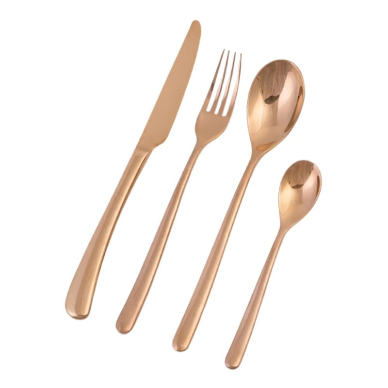Nicolson Russell La Galleria Buddha Rose Gold Stainless Steel Cutlery Set - 2 Options - Lighting.co.za