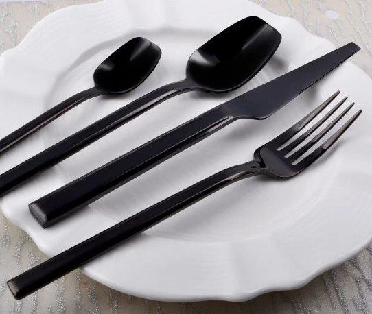 Nicolson Russell La Galleria Malta Black Stainless Steel Cutlery Set - 2 Options - Lighting.co.za