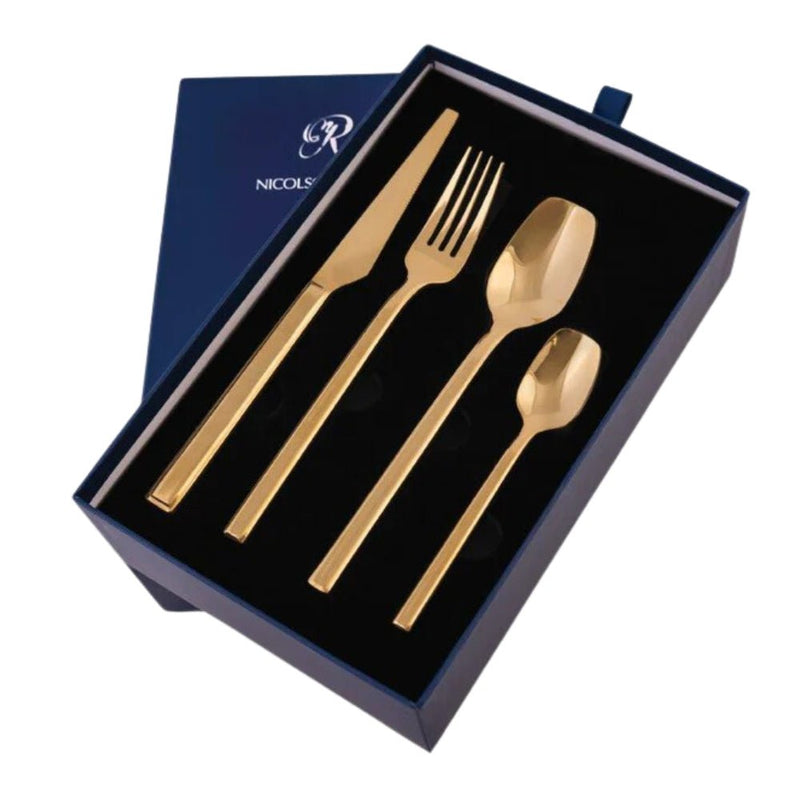Nicolson Russell La Galleria Malta Gold Stainless Steel Cutlery Set - 2 Options - Lighting.co.za
