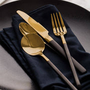 Nicolson Russell Sydney Black and Gold Cutlery Set - 24 pcs - Lighting.co.za