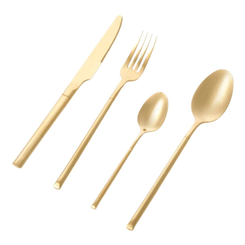 Nicolson Russell Sydney Gold Cutlery Set - 24 pcs - Lighting.co.za
