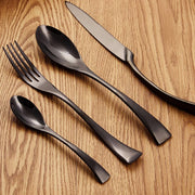 Nicolson Russell Venice Black Titanium Cutlery Set - 24 pcs - Lighting.co.za