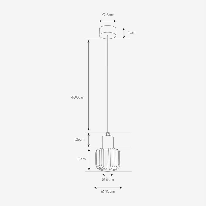 Mini Nova Clear Ribbed Glass and Gold LED Pendant Light - Lighting.co.za