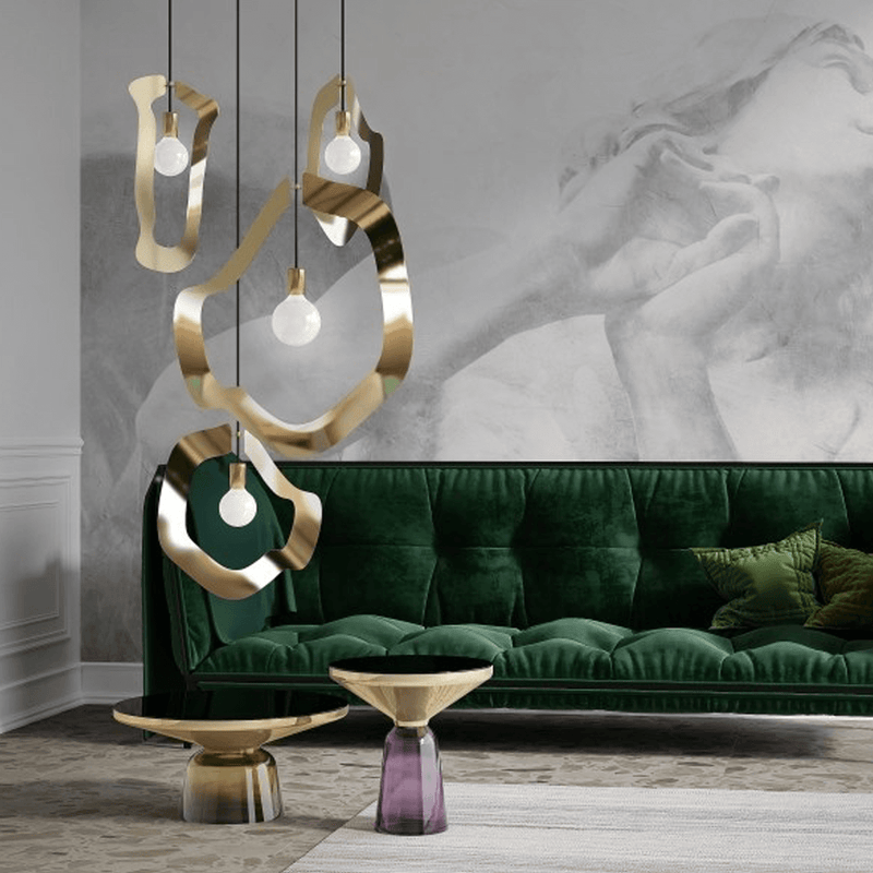 Outline Black | Gold | Silver Irregular Shaped Pendant Light 3 Sizes - Lighting.co.za