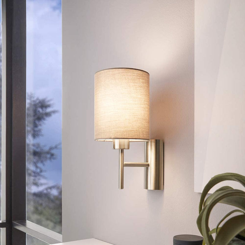 Pasteri Satin Chrome Wall Light With Shade - Lighting.co.za