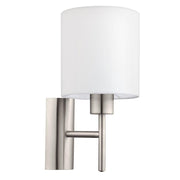Pasteri Satin Chrome Wall Light With Shade - Lighting.co.za