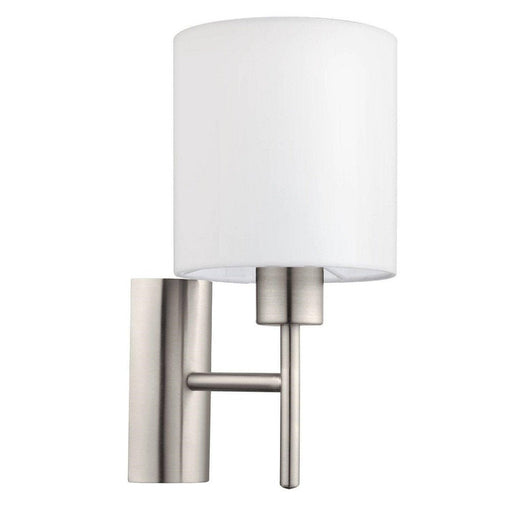 Pasteri Satin Chrome Wall Light With Shade - Fixed Lights - Lighting.co.za