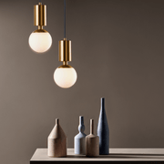 Pawn Gold and Opal Glass Pendant Light - Lighting.co.za