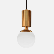 Pawn Gold and Opal Glass Pendant Light - Lighting.co.za