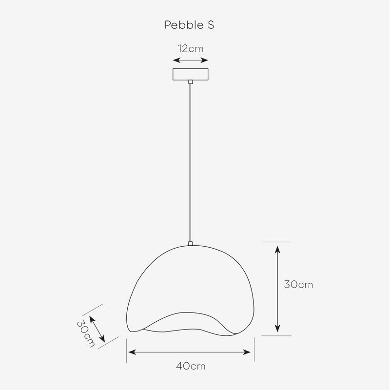 Pebble Natural Cream Grey Organic Pendant Light 2 Sizes - Lighting.co.za