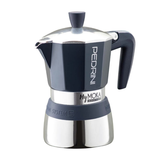 Pedrini 6 Cup Induction Coffee Maker - Navy - Lighting.co.za