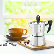 Pedrini Aluminium Polished Coffee Maker - 2 Sizes - Lighting.co.za