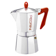 Pedrini Aluminium Polished Coffee Maker - Red - Lighting.co.za