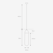 Pill Tall Black | Gold | Chrome and Clear Glass Pendant Light - Lighting.co.za