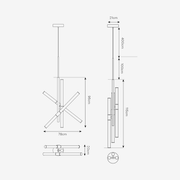 Sabre Adjustable 3 Light Clear Glass LED Pendant Light - Lighting.co.za