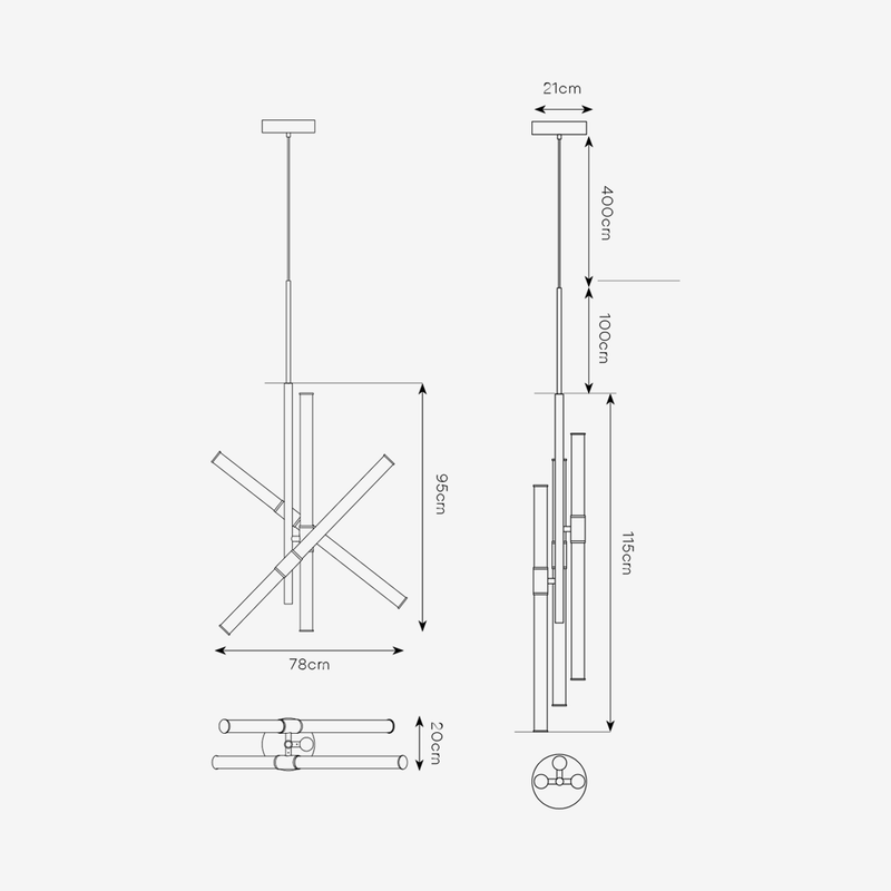Sabre Adjustable 3 Light Clear Glass LED Pendant Light - Lighting.co.za