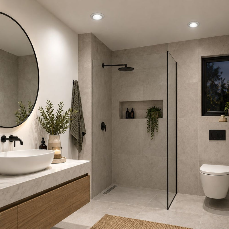 Sedona Black | White GU10 82mm Bathroom or Outdoor Downlight - Downlight - Lighting.co.za