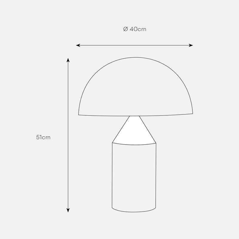 Shroom Black or White Table Lamp - Lighting.co.za