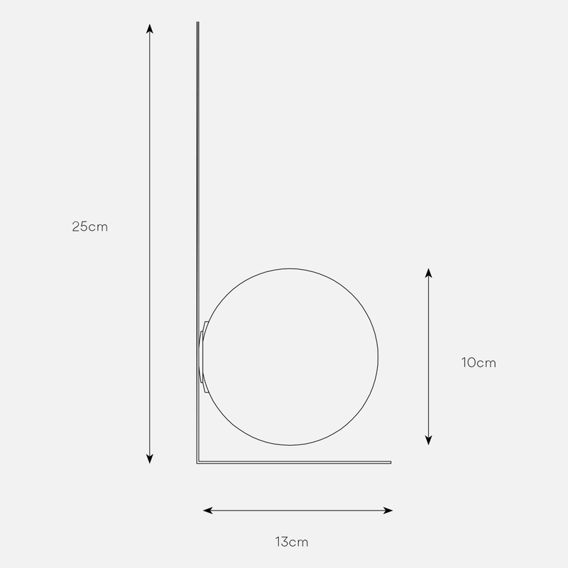 Siya Black or Gold and Opal Glass Ball Wall Light - Lighting.co.za