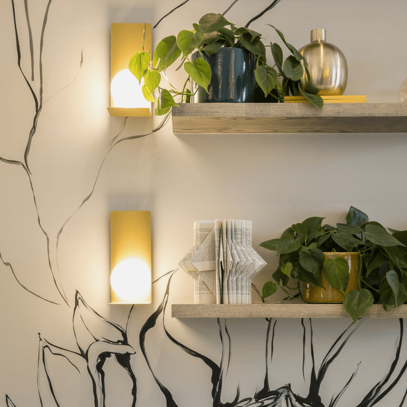 Siya Black or Gold and Opal Glass Ball Wall Light - Lighting.co.za