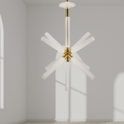 Supernova Clear Ribbed Glass and Gold LED Pendant Light - Lighting.co.za