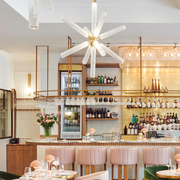 Supernova Clear Ribbed Glass and Gold LED Pendant Light - Lighting.co.za