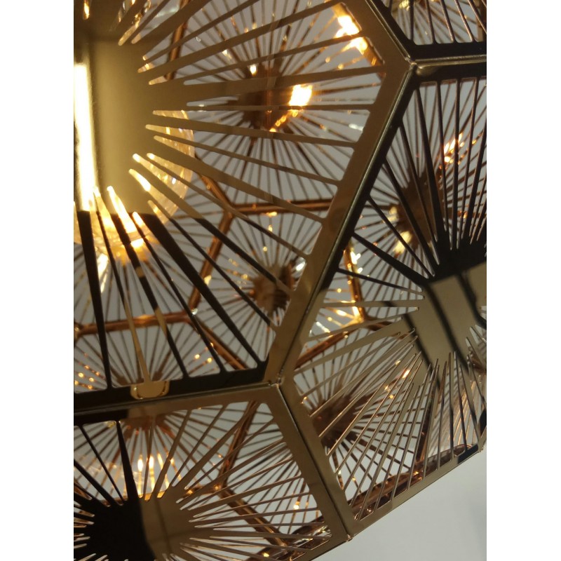 Skoura Black and Brass Mesh Pendant Light - Lighting.co.za