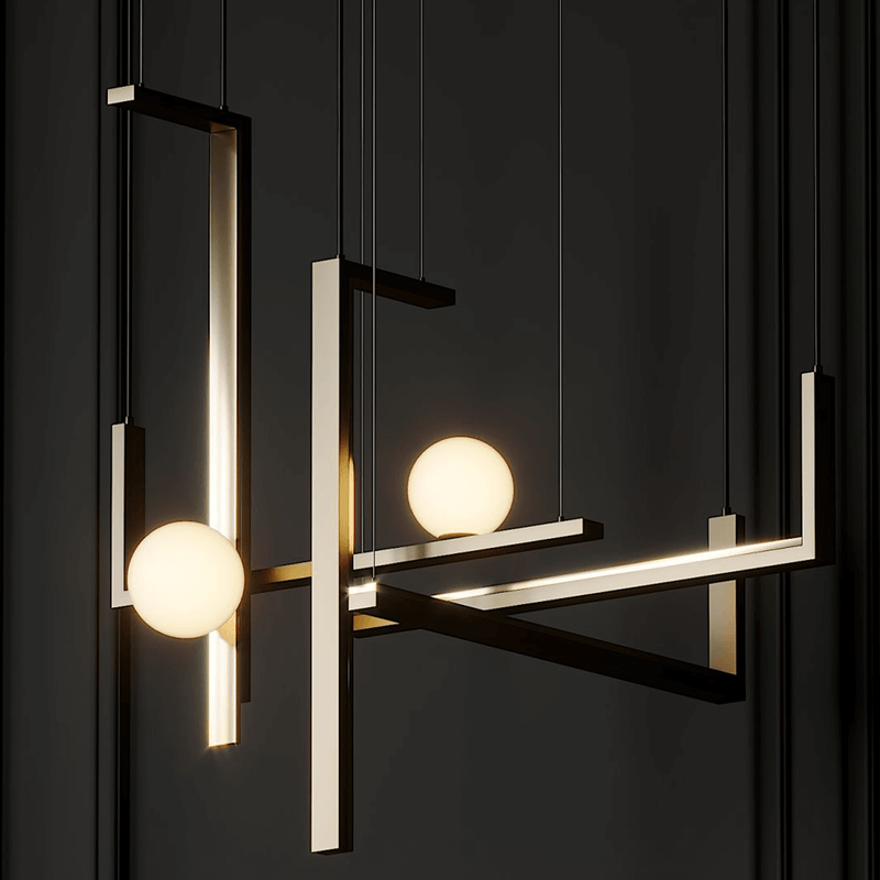Tetris Brass Look Pendant Light 2 Options - Lighting.co.za