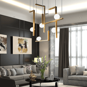Tetris Brass Look Pendant Light 2 Options - Lighting.co.za