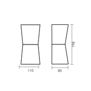 Varia 2 GU10 Up Down Facing Black | White Outdoor Wall Light - Lighting.co.za