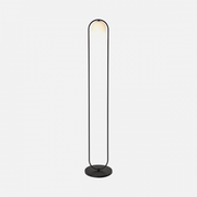 Vogue Gold | Black and Frosted Glass Sphere Floor Lamp - Lighting.co.za