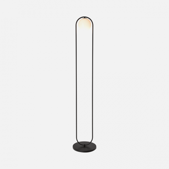 Vogue Gold | Black and Frosted Glass Sphere Floor Lamp - Lighting.co.za